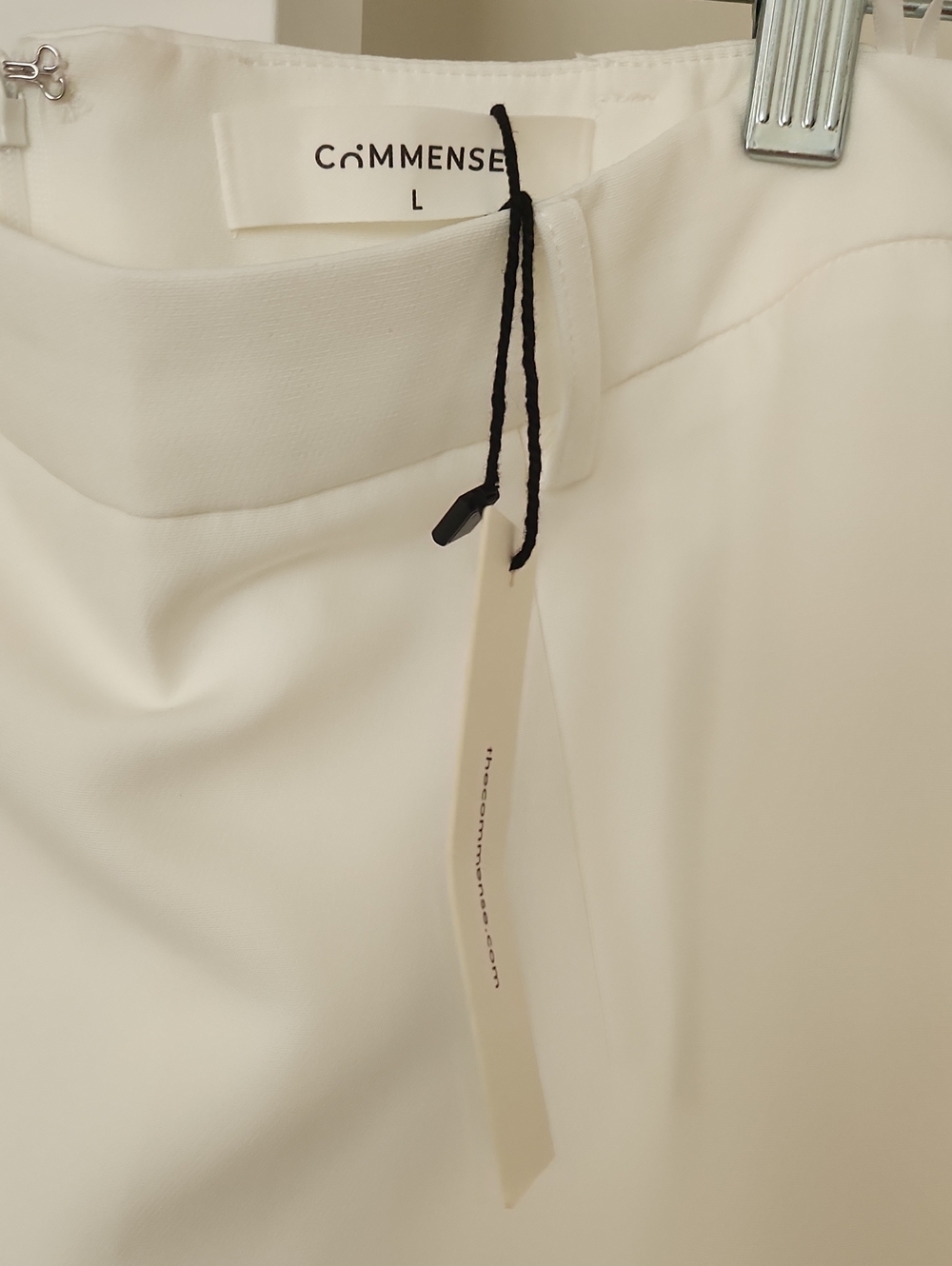 Commense Cream Pencil Skirt - Sleek High-Waist Design NWT - Picture 3 of 4